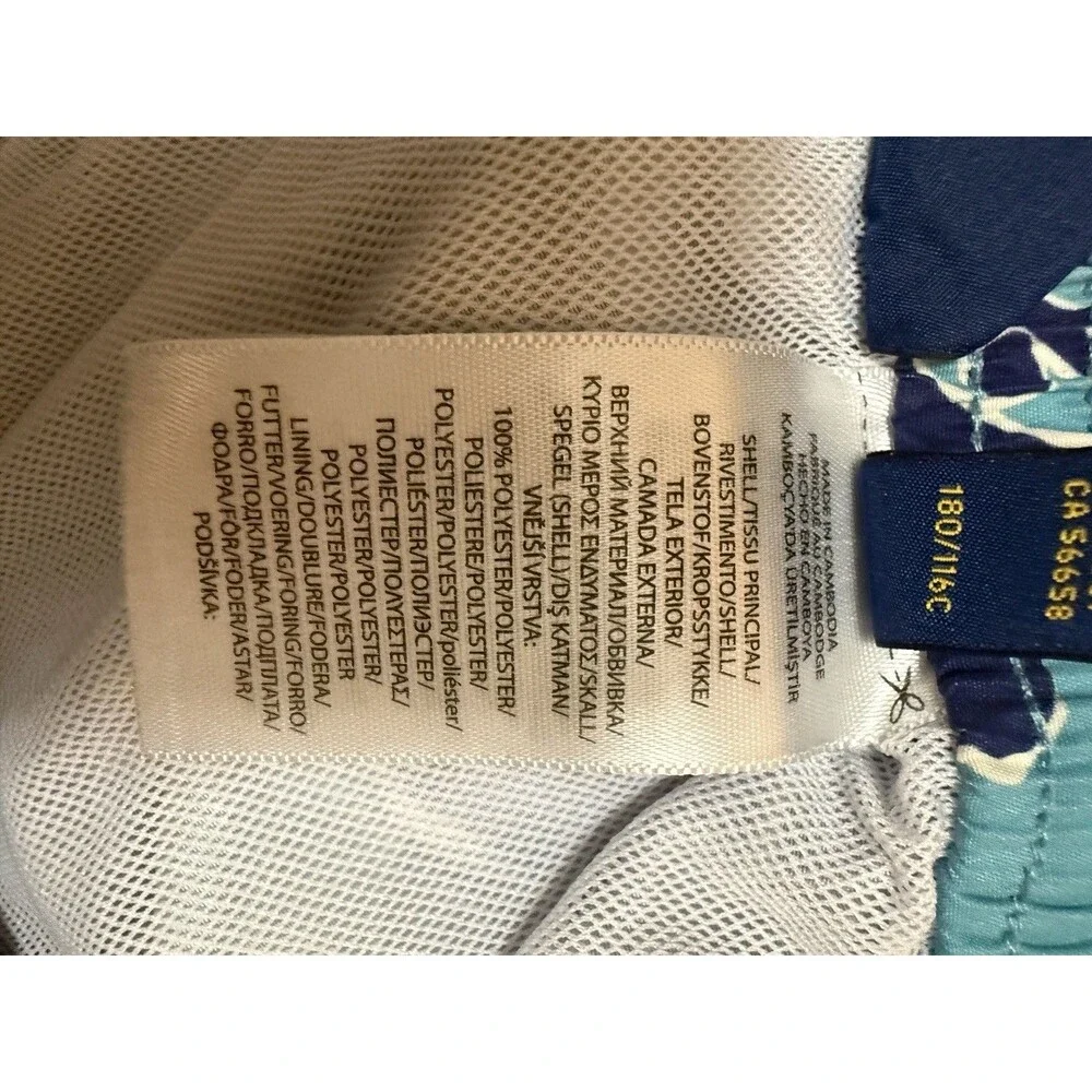 Polo Ralph Lauren Swim Shorts Mens Teal/Navy Drawstring 2X Beach Summer Trend